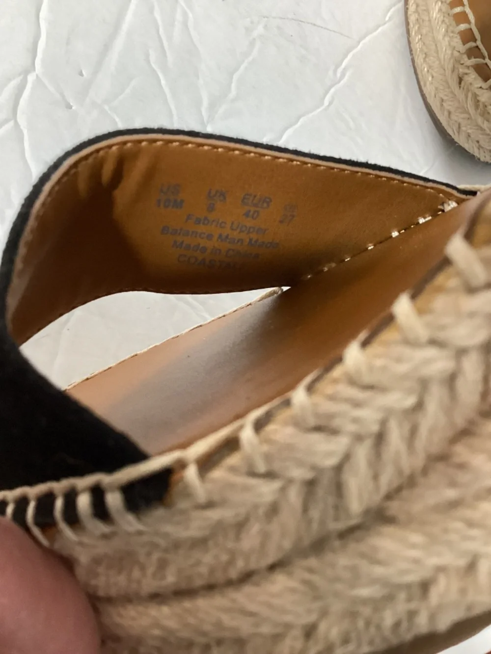 FRANCO SARTO SIZE 10M COASTAL 2 BLACK SUEDE ESPADRILLE PLATFORM WEDGE SANDALS